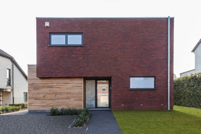 Moderne open bebouwing gevel