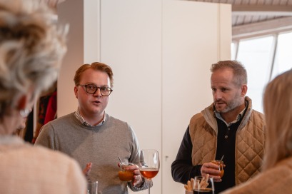 Receptie na info-apéro bij Dewaele Woningbouw