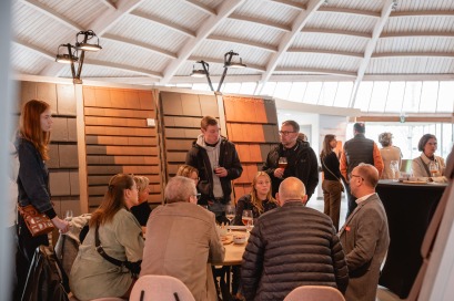 Receptie na infosessie bij Dewaele Woningbouw