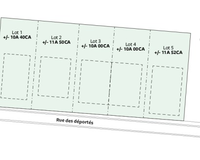 Plan de lotissement du terrain à bâtir de Casteau