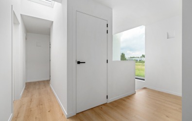 Méthode de construction : intérieur d'une maison à ossature bois