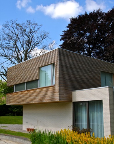 Dewaele houtskeletbouw - moderne realisatie in Croix