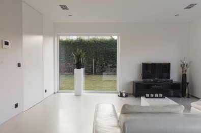 moderne woning houtskeletbouw woonkamer