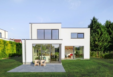 Moderne achterkant woning  