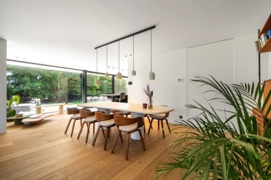Maison moderne en ossature bois.