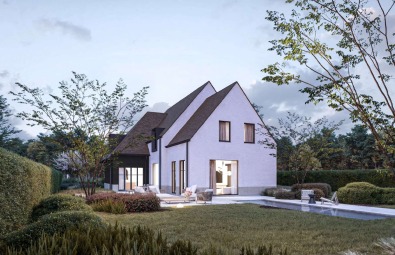 Kijkwoning Zedelgem achterkant render