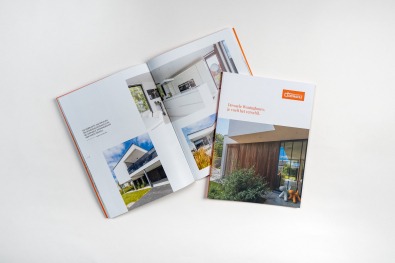 Dewaele brochure met woningen.