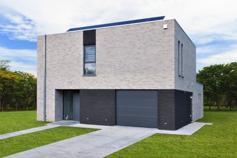 Moderne houtskeletbouwwoning in kubusvorm 
