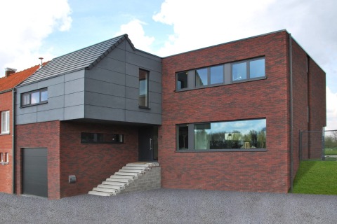 Halfopen bebouwing houtskeletbouw