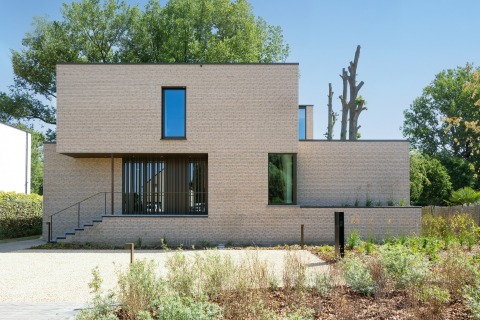Voorgevel van een nieuwbouw kijkwoning in Rotselaar