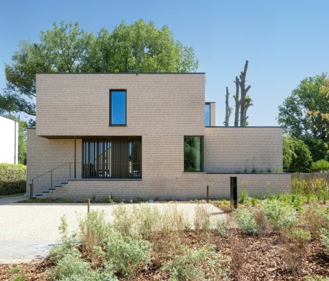 Voorgevel van een nieuwbouw kijkwoning in Rotselaar