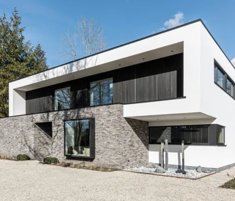 Extérieur de la maison témoin à Casteau